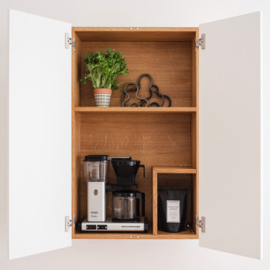 Seinämallin aamiaiskaappi mocca masterille