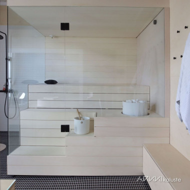 Haapasauna lasiseinillä